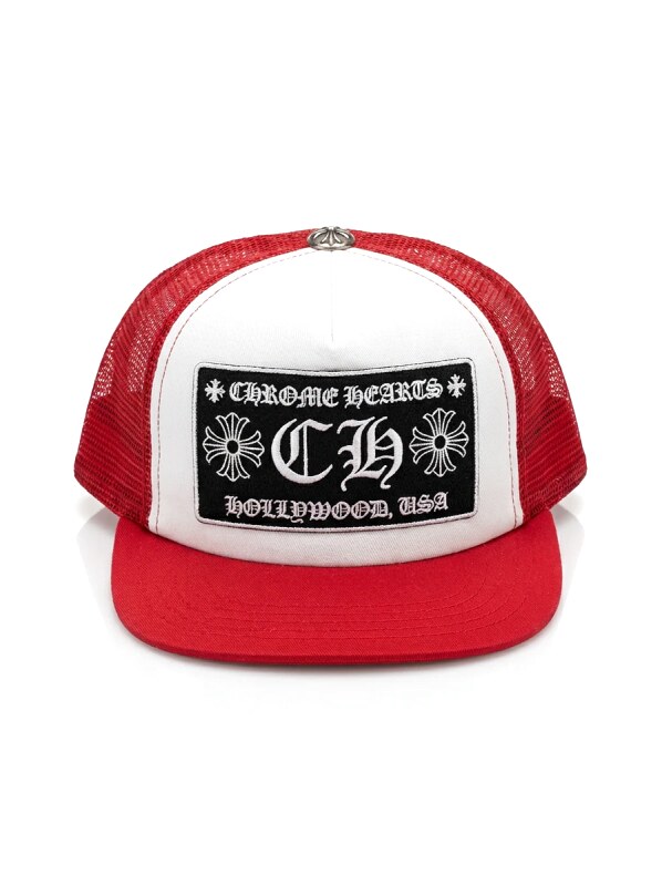Chrome Hearts Retro Red and White Hat