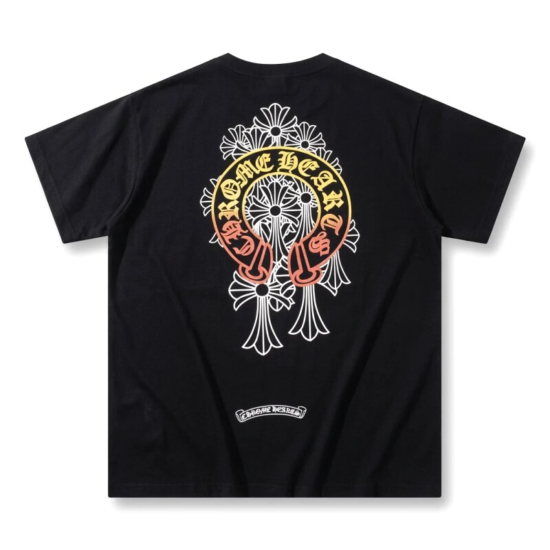 Chrome Hearts Retro Style Black T-shirt