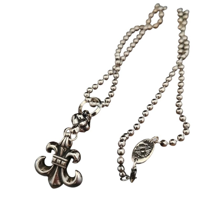 Chrome Hearts Silver Gothic Style Necklace