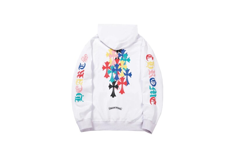Chrome Hearts Streetwear Cross graphic hoodie Black Blue Cross with Logo Accent