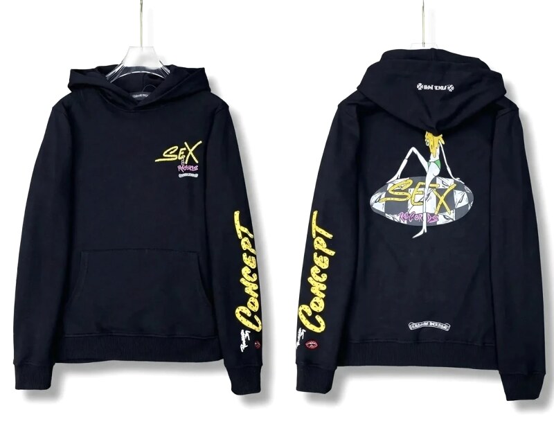 Chrome Hearts trendy and cool black hoodie