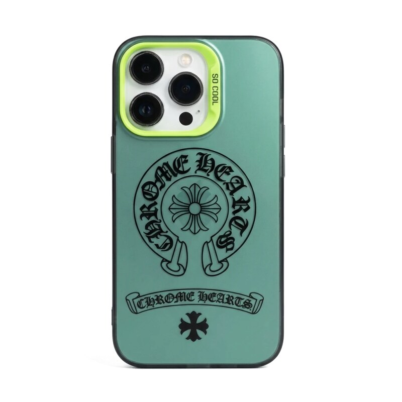 Chrome Hearts trendy and cool style light green iPhone case