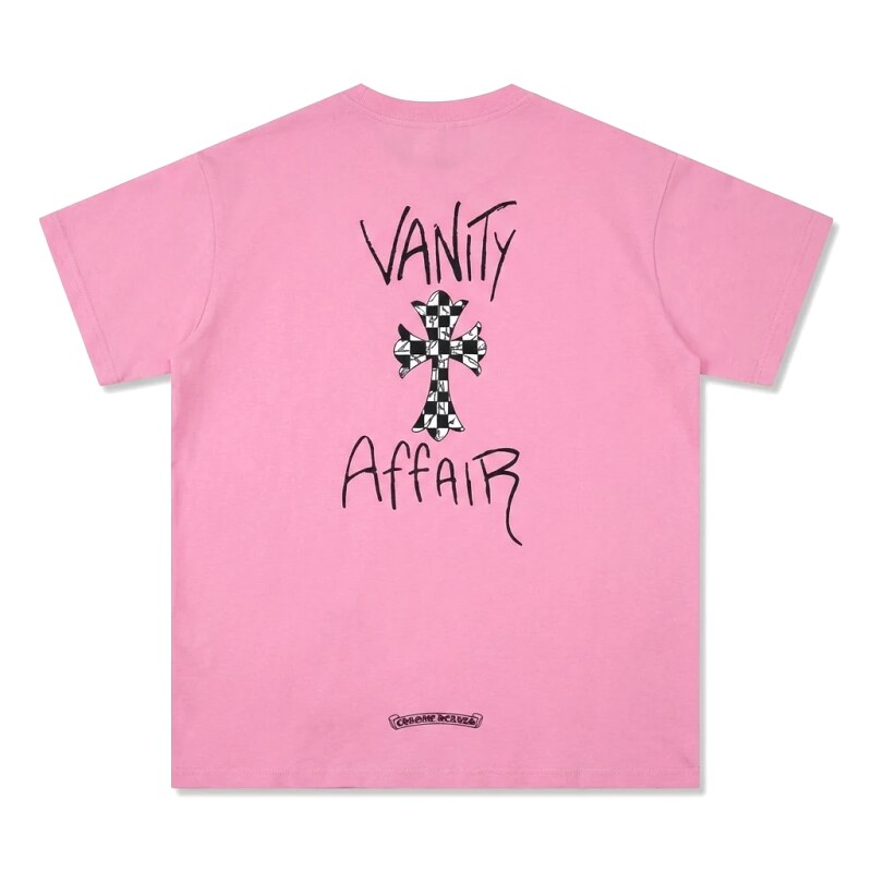 Chrome Hearts Trendy and Cool Style Pink T-shirt