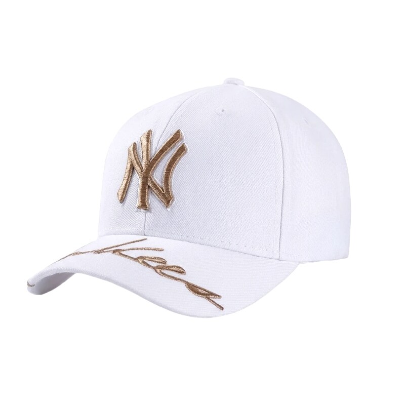 Classic-style white baseball cap of MLB
