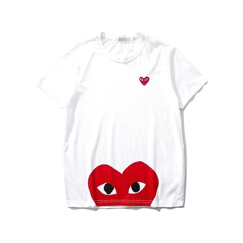 Comme des Garcons PLAY 2021-49 Red Style 2149 Heart Logo T-Shirt Resort Wear