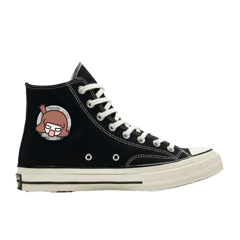 Converse cartoon-style black high-top shoes
