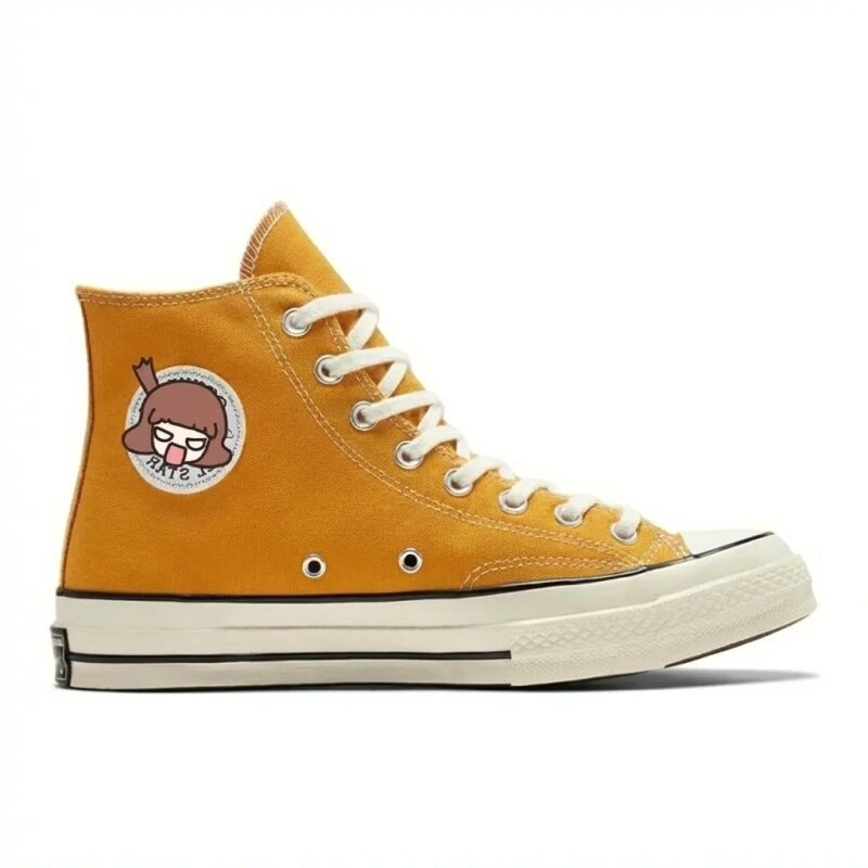Converse trendy cartoon orange high-top shoes