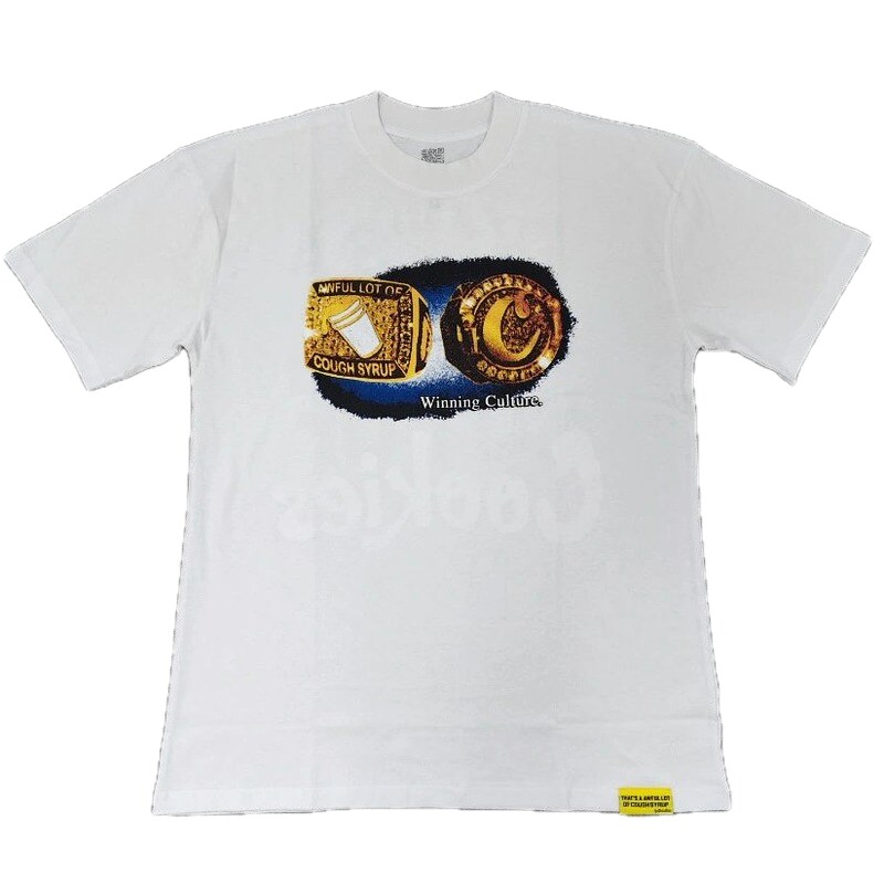 Cookies Championship Ring American Street Style White Short Sleeve T-Shirt