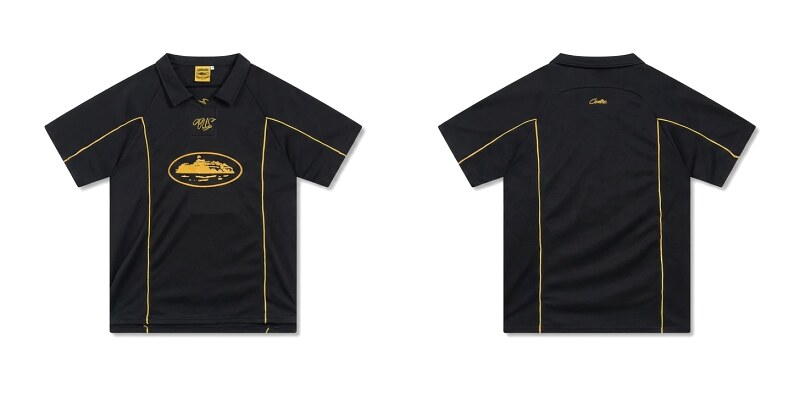 Corteiz Black Gold Sporty Short-sleeve