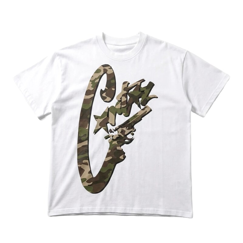 Corteiz camouflage print style white T-shirt