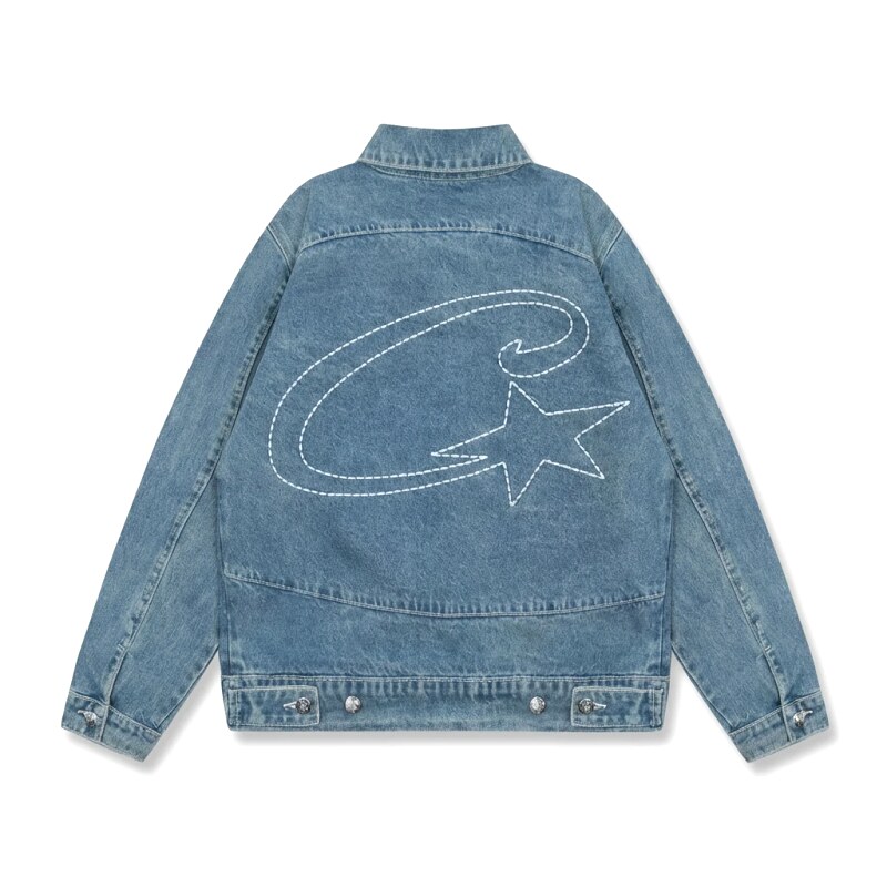 Corteiz Denim Trendy Style Coat