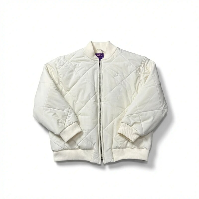 Corteiz diamond grid retro-style white jacket