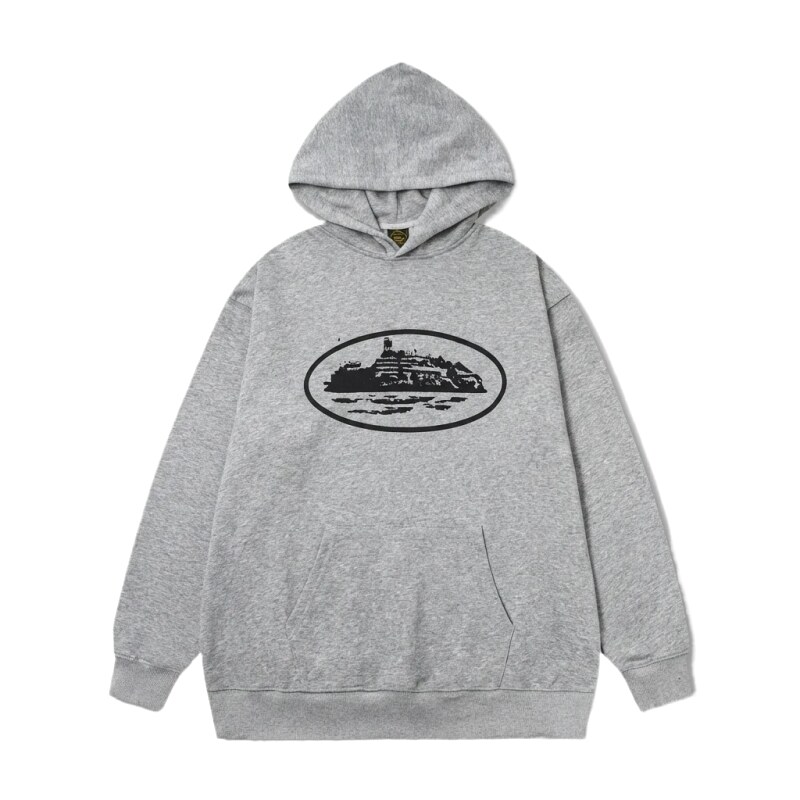 Corteiz grey minimalist hoodie