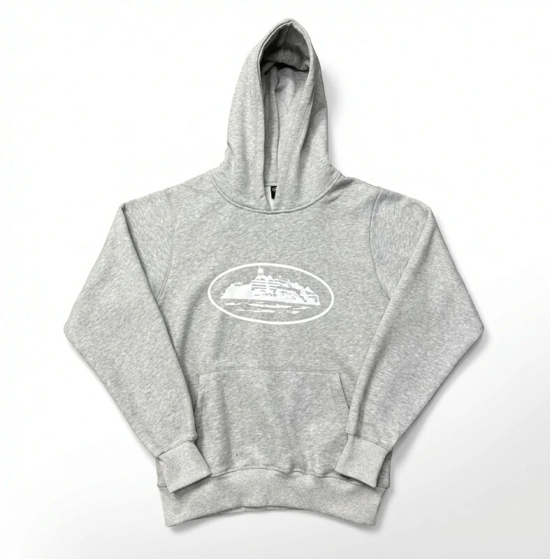 Corteiz Grey Minimalist Style Hoodie
