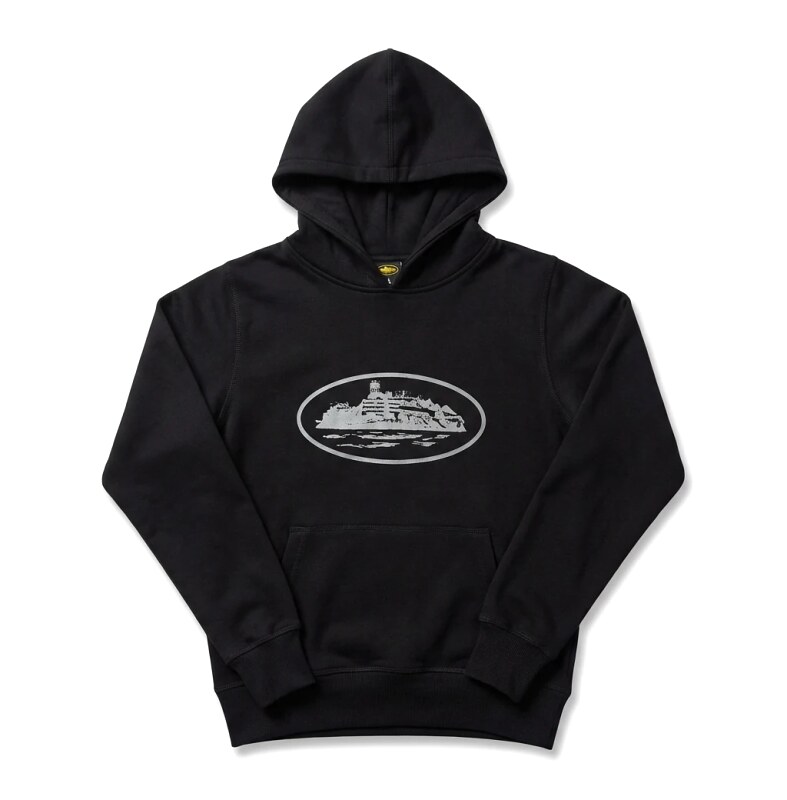 Corteiz Island Logo Minimalist Style Black Sweatshirt