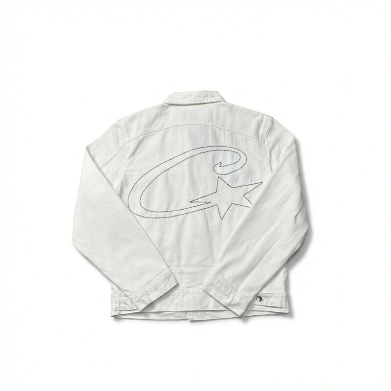 Corteiz Letter Star Minimalist Style White Jacket