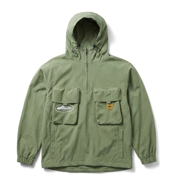 Corteiz military - style olive - green workwear jacket