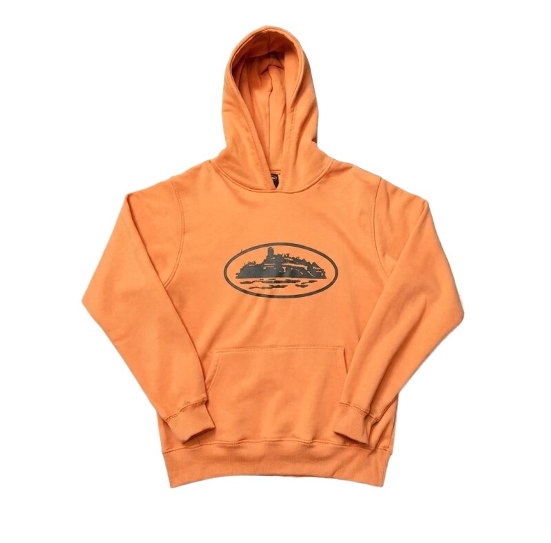 Corteiz orange minimalist style sweatshirt