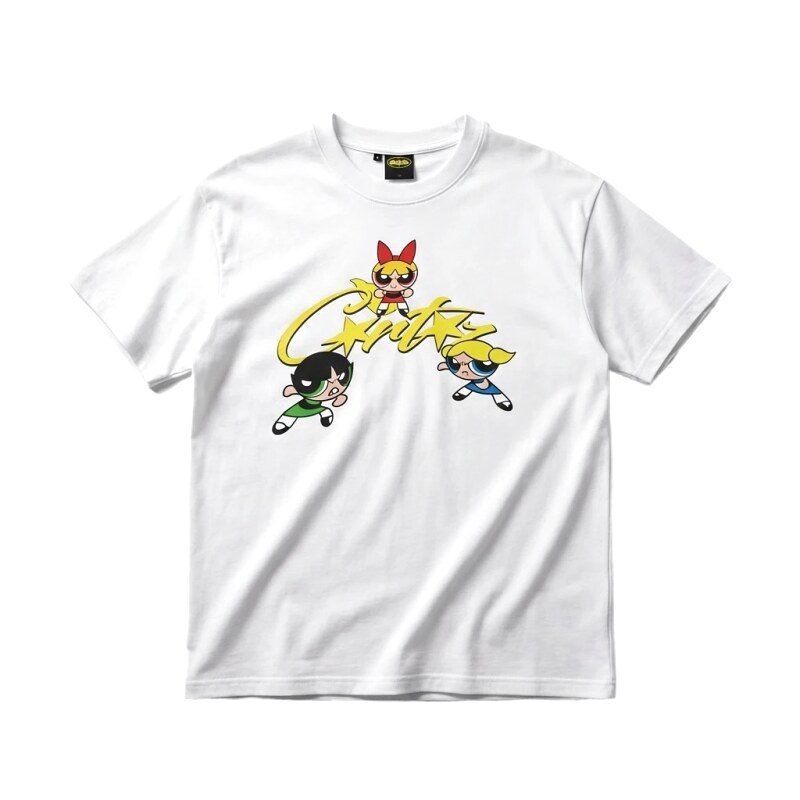 Corteiz Powerpuff Girls Cartoon White T-shirt