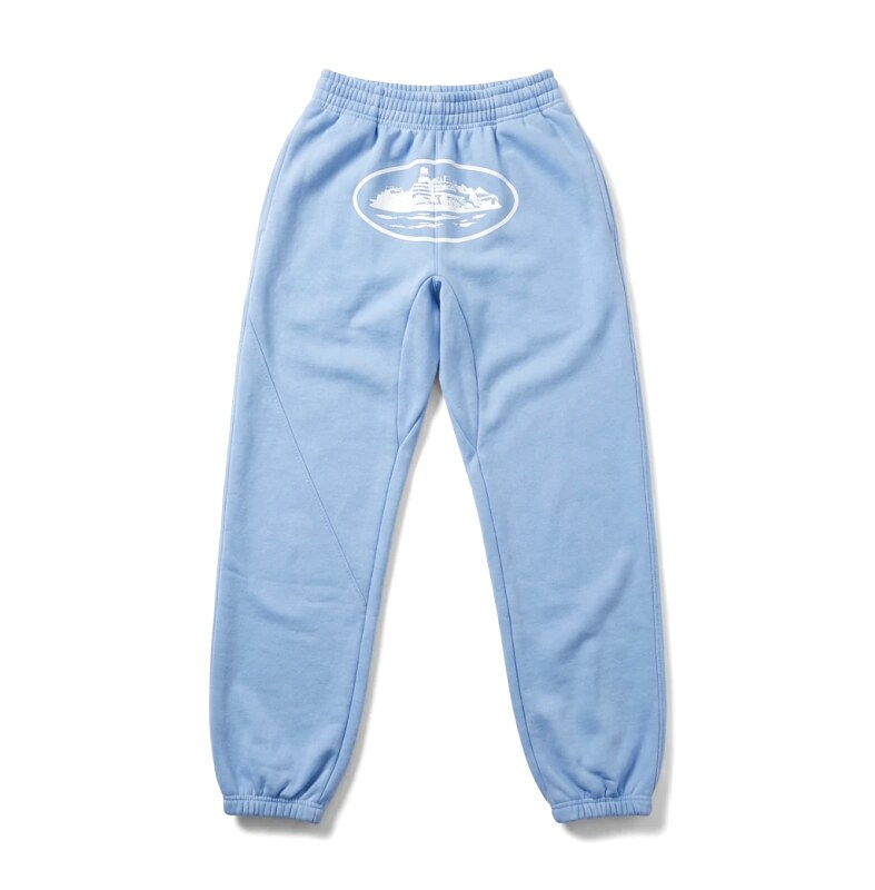 Corteiz Printed Casual Light Blue Pants