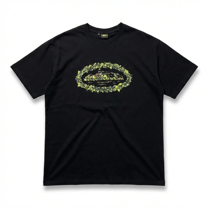 Corteiz Printed Trendy Black T-shirt