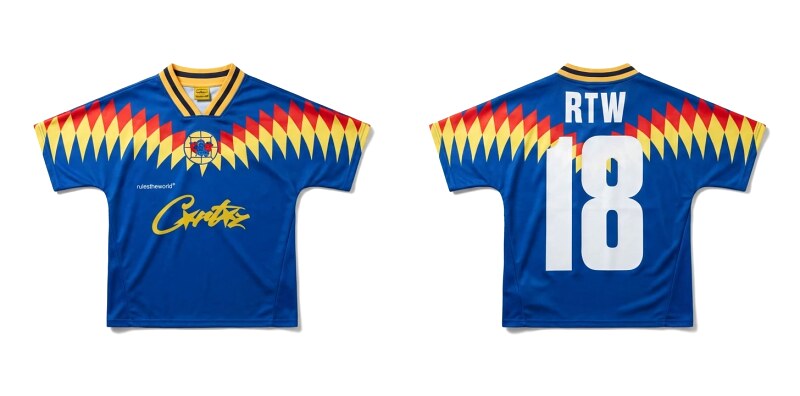 Corteiz RTW Series Retro-Style Blue Jersey