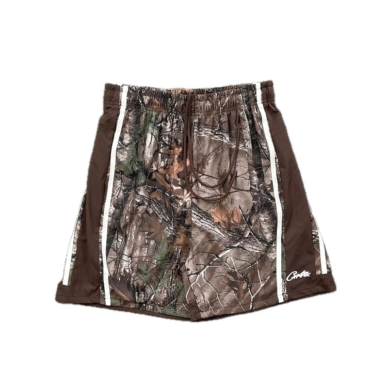 Corteiz Tree Camo Street Style Color-block Shorts
