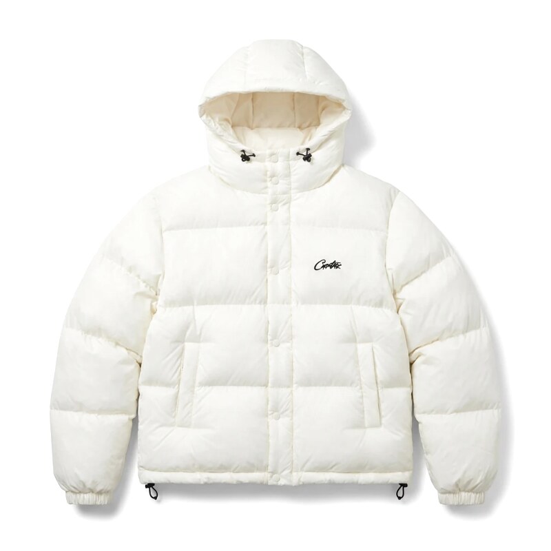 Corteiz trendy brand simple style white cotton-padded coat