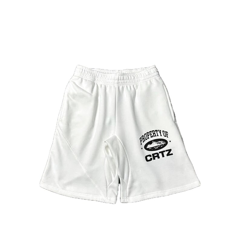 Corteiz trendy style white shorts