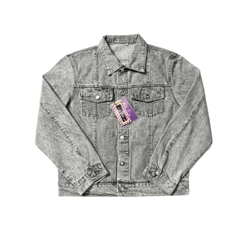 Corteiz Washed Grey Denim Jacket