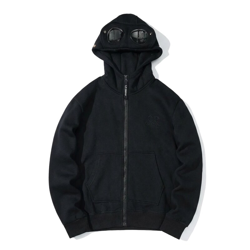 C.P. retro-style black hoodie