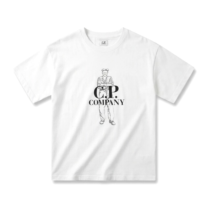 C.P. Retro Style White T-shirt