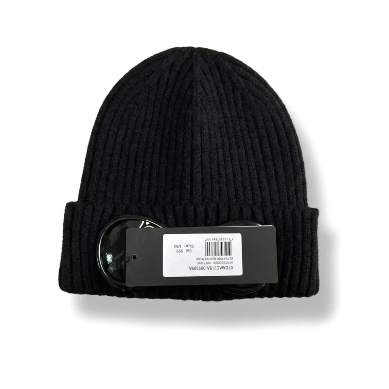 C.P. Simple Black Knitted Hat
