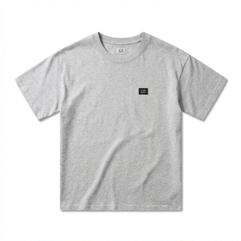 C.P. Trendy Brand Simple Style Light Gray T-shirt