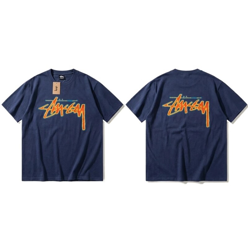 Dark blue T-shirt with Stussy graffiti style
