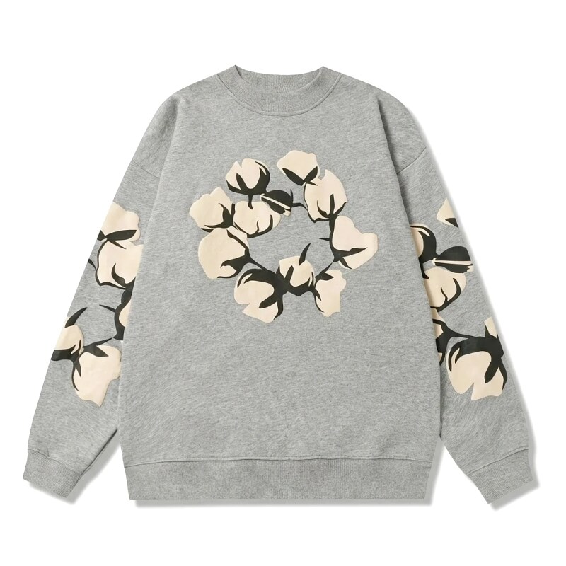 DENIM TEARS Cotton Element Grey Sweatshirt