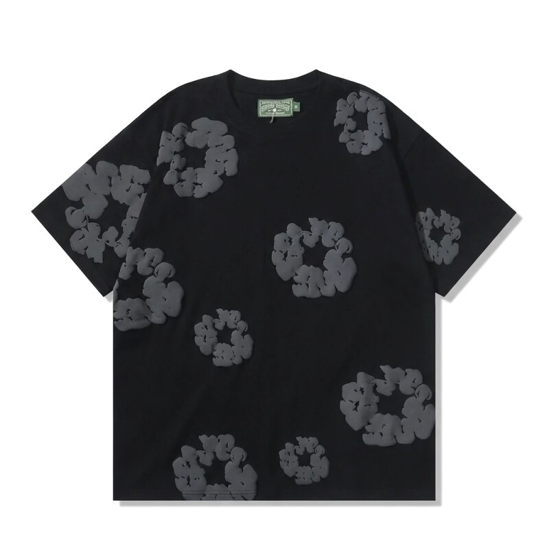 DENIM TEARS Dark Style Black Short-Sleeve