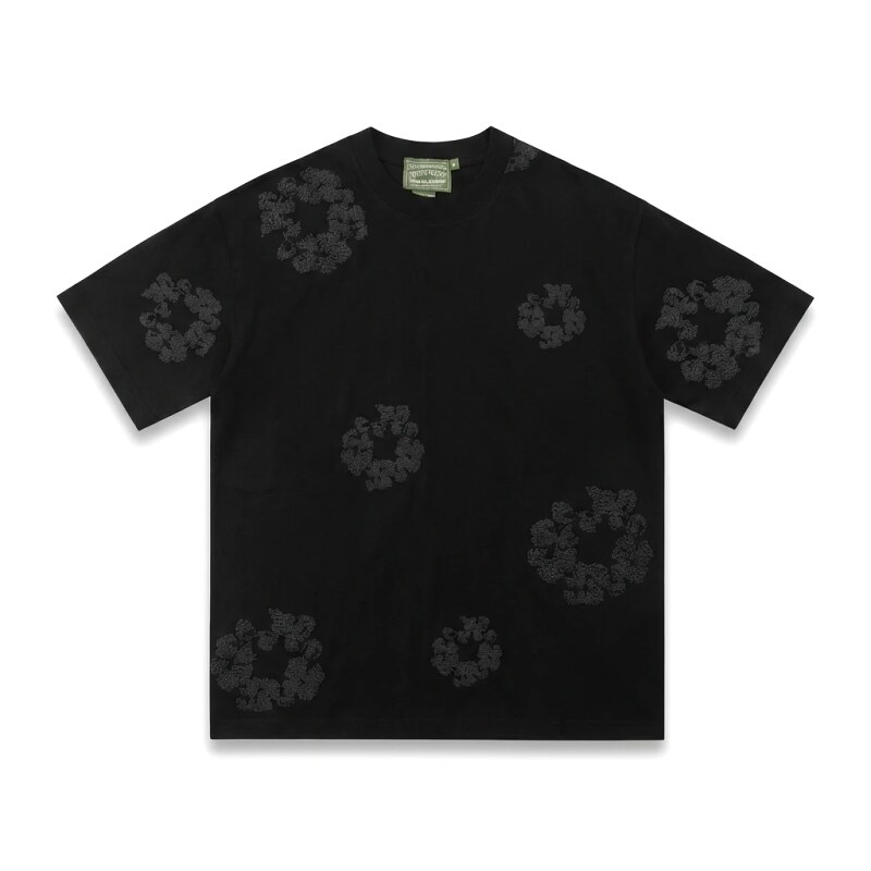 DENIM TEARS Dark Style Black T-shirt