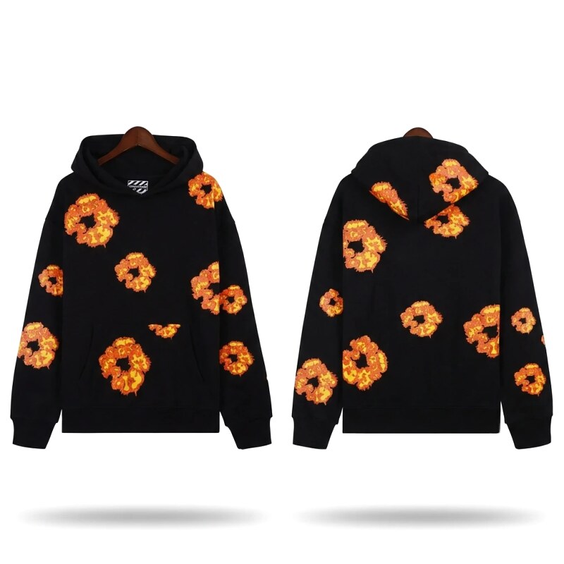 DENIM TEARS Flame Wind Black Sweatshirt