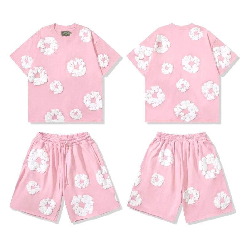 DENIM TEARS Floral Style Pink Suit