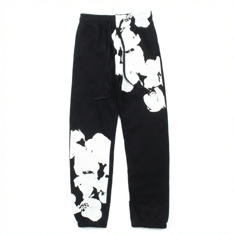 DENIM TEARS Ink-wash Style Black Sweatpants