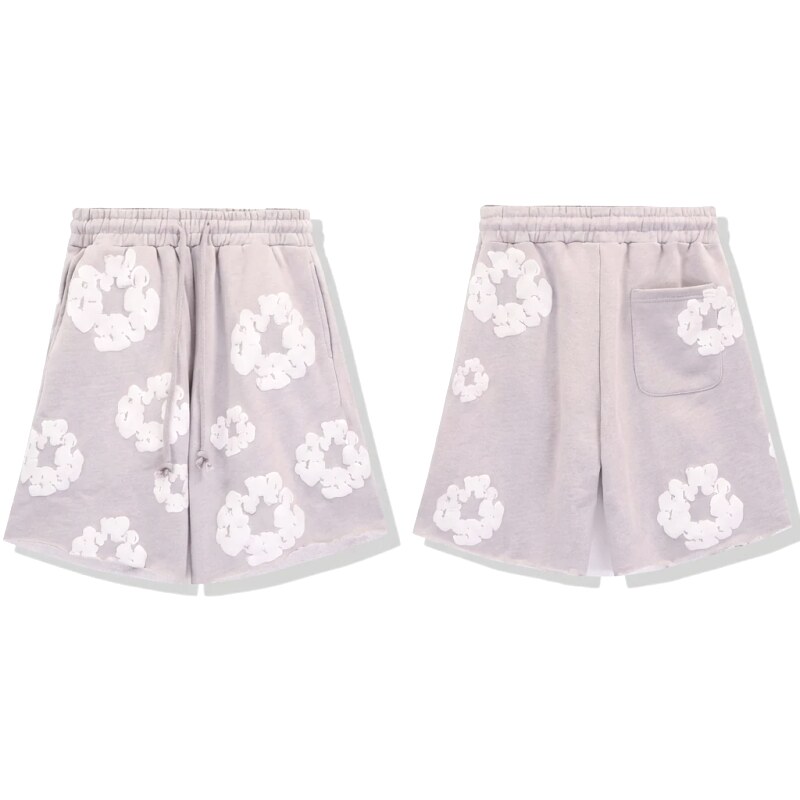 DENIM TEARS Printed Retro Style Shorts