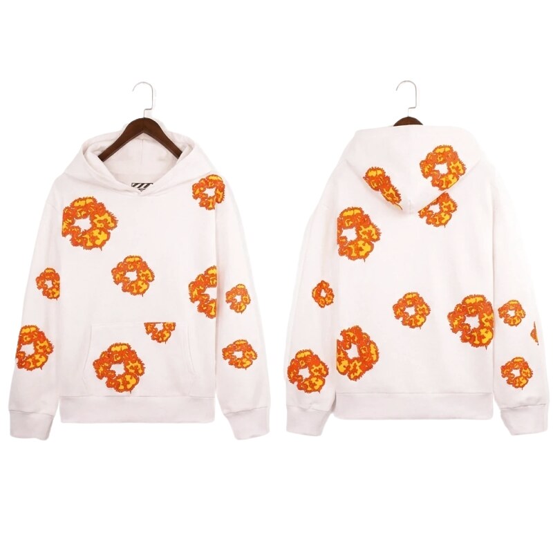 DENIM TEARS Printed Vintage White Hoodie