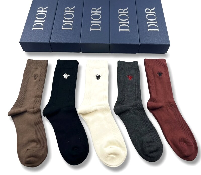 Dior embroidered fashion socks