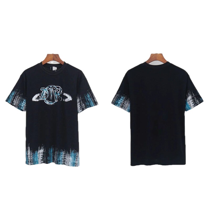 Dior Graffiti Cool Trendy Black Short-sleeve T-shirt