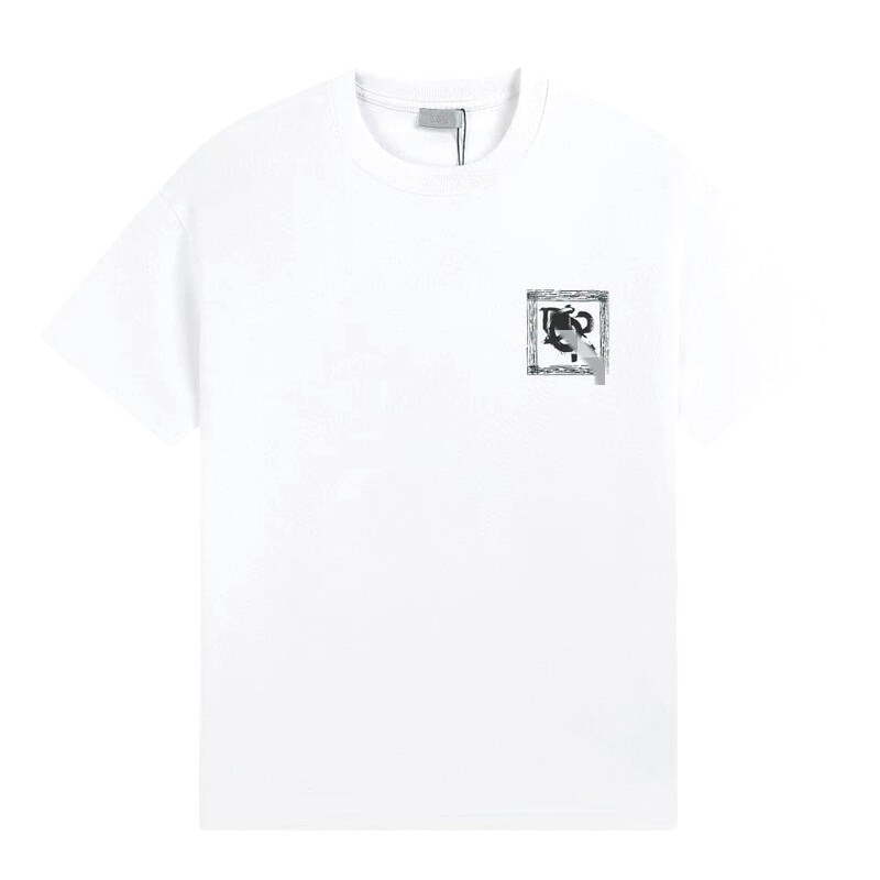 Dior Graffiti Print Minimalist Style White Short-sleeve T-shirt