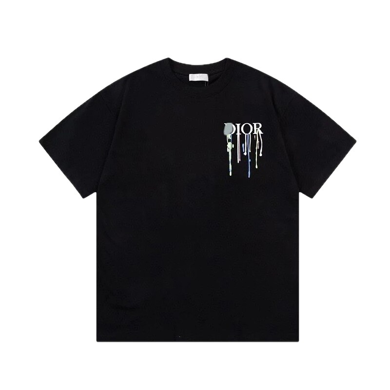 Dior Graffiti Trend Style Black Short-sleeve T-shirt