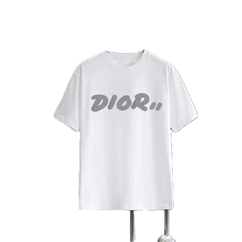 Dior Logo Printed Casual White T-shirt