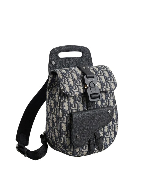 Dior monogram style crossbody bag