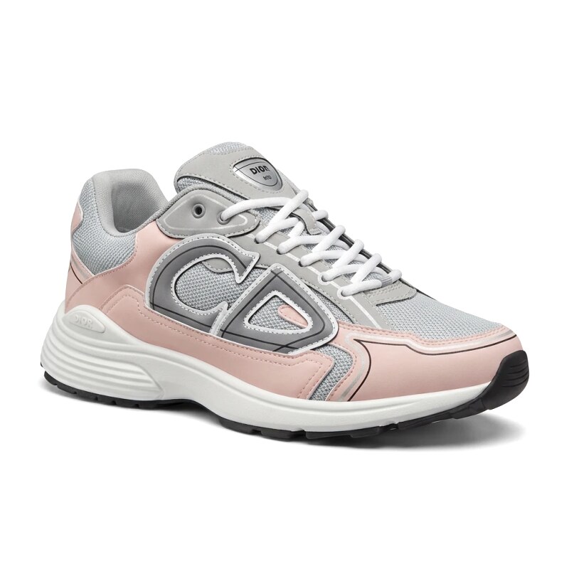 Dior Pink-Gray Sporty Running Shoes